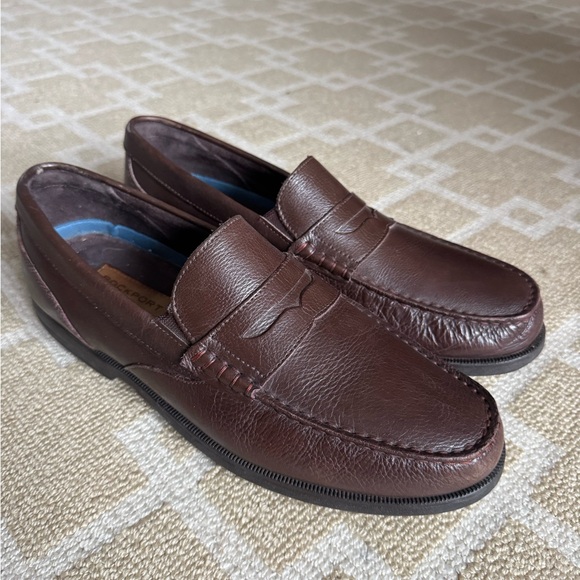Rockport Leather Penny Loafers Brown Comfort Dress Shoes Size 10.5 - Picture 10 of 15